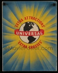 5d057 UNIVERSAL'S 3 BOX OFFICE SERIALS promo brochure '43 cool art from WWII action serials!
