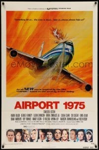 5f159 AIRPORT 1975 1sh '74 Charlton Heston, Karen Black, G. Akimoto art!