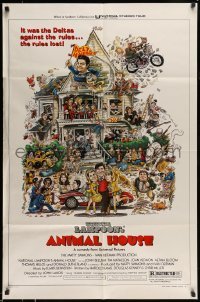 5f175 ANIMAL HOUSE style B 1sh '78 John Belushi, John Landis classic, art by Rick Meyerowitz!