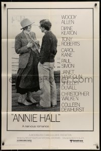 5f176 ANNIE HALL 1sh '77 full-length Woody Allen & Diane Keaton in a nervous romance!