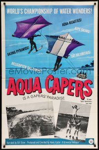 5f180 AQUA CAPERS 1sh '60s the championship of water wonders, beach water sports, wild images!
