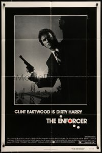 5f374 ENFORCER 1sh '76 classic image of Clint Eastwood as Dirty Harry holding .44 magnum!