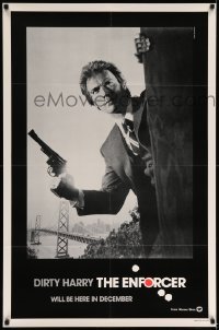 5f375 ENFORCER teaser 1sh '76 classic image of Clint Eastwood as Dirty Harry holding .44 magnum!