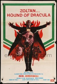 5f035 DRACULA'S DOG English 1sh '78 Albert Band, wild artwork of the Count and his vampire canine!