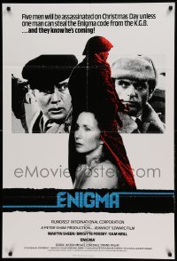 5f040 ENIGMA English 1sh '83 Martin Sheen, Brigitte Fossey, a face they couldn't trace!