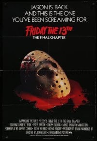 5f051 FRIDAY THE 13th - THE FINAL CHAPTER English 1sh '84 Part IV, slasher, Jason's unlucky day!