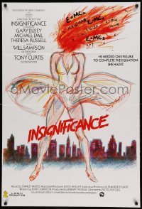 5f069 INSIGNIFICANCE English 1sh '85 incredible completely different Marilyn skirt blowing art!