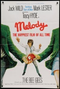 5f089 MELODY English 1sh '71 Mark Lester & Jack Wild, how old is old enough for your first love!