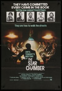 5f126 STAR CHAMBER English 1sh '83 judge Michael Douglas has a secret that will affect us all!