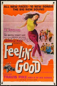 5f387 FEELIN' GOOD 1sh '66 Patricia Ewing, Judi Reeve, Leslie Burnham, musical comedy!