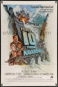 5f400 FORCE 10 FROM NAVARONE int'l 1sh '78 Robert Shaw, Harrison Ford, cool art by Bryan Bysouth!