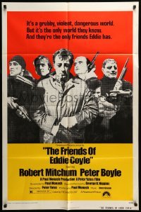 5f402 FRIENDS OF EDDIE COYLE 1sh '73 Robert Mitchum lives in a grubby, violent, dangerous world!