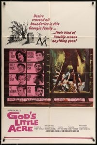 5f417 GOD'S LITTLE ACRE 1sh R67 Aldo Ray & sexy Tina Louise, anything goes in this Georgia family!