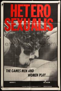5f456 HETEROSEXUALIS 1sh '73 John Hayes sexploitation comedy, the games men and women play...!