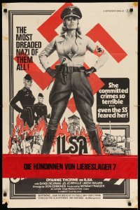 5f479 ILSA SHE WOLF OF THE SS 23x35 1sh '74 Dyanne Thorne, Nazi so terrible even the SS feared her