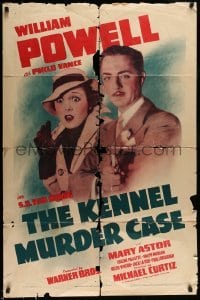 5f506 KENNEL MURDER CASE 1sh R42 William Powell as detective Philo Vance with Mary Astor!