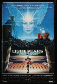 5f526 LIGHT YEARS 1sh '86 Rene Laloux & Harvey Weinstein's Gandahar, written by Isaac Asimov!