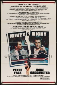 5f581 MIKEY & NICKY 1sh '76 Peter Falk, John Cassavetes, trust no one, not even your best friend!
