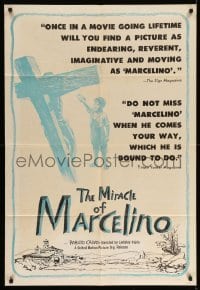5f586 MIRACLE OF MARCELINO 1sh '55 Bloise art of orphan raised by monks with living Jesus!