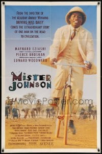 5f589 MISTER JOHNSON 1sh '90 Pierce Brosnan, directed by Bruce Beresford!