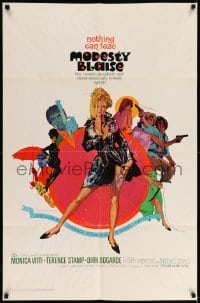 5f593 MODESTY BLAISE 1sh '66 Bob Peak art of sexiest female secret agent Monica Vitti!