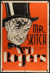 5f606 MR. SKITCH Leader Press 1sh '33 Will Rogers goes broke in the Crash & regains his fortune!