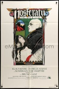 5f627 NOSFERATU THE VAMPYRE 1sh '79 Werner Herzog, Palladini art of vampire Klaus Kinski!