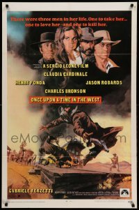 5f639 ONCE UPON A TIME IN THE WEST 1sh '69 Sergio Leone, Cardinale, Fonda, Bronson, Robards!