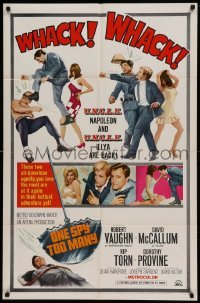 5f644 ONE SPY TOO MANY 1sh '66 Robert Vaughn, David McCallum, The Man from UNCLE!