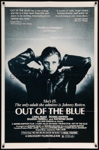 5f648 OUT OF THE BLUE 1sh '80 young punk Linda Manz, directed by Dennis Hopper!