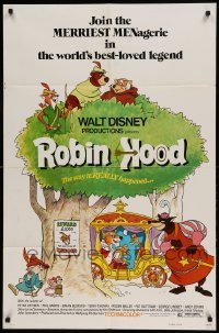5f721 ROBIN HOOD 1sh '73 Walt Disney's cartoon version, the way it REALLY happened!