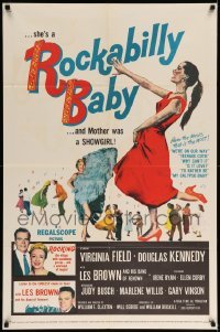 5f724 ROCKABILLY BABY 1sh '57 Judy Busch's mother was a showgirl, Les Brown and his band!