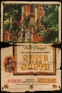 5f820 SONG OF THE SOUTH 1sh '46 Walt Disney, Uncle Remus, Br'er Rabbit & Br'er Bear & Fox!