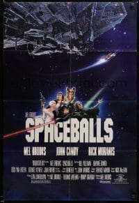 5f828 SPACEBALLS 1sh '87 Mel Brooks sci-fi Star Wars spoof, Bill Pullman, Moranis, PG-13 rated!