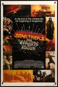 5f841 STAR TREK II 1sh '82 The Wrath of Khan, Leonard Nimoy, William Shatner, sci-fi sequel!