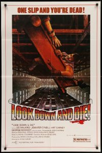 5f847 STEEL 1sh '80 Lee Majors, Jennifer O'Neill, cool action artwork, Look Down and Die!