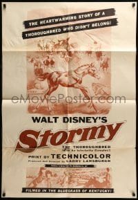 5f852 STORMY 1sh '54 cool artwork of Walt Disney thoroughbred horse!
