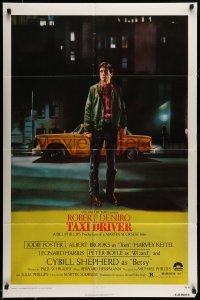 5f886 TAXI DRIVER 1sh '76 classic art Robert De Niro by Guy Peellaert, Martin Scorsese!