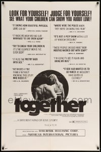 5f917 TOGETHER 1sh '72 sexy Marilyn Chambers in a different kind of love story!
