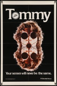 5f920 TOMMY teaser 1sh '75 The Who, Daltrey, cool mirror image, your senses will never be the same!