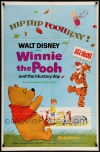 5f984 WINNIE THE POOH & THE BLUSTERY DAY 1sh '69 A.A. Milne, Tigger, Piglet, Eeyore!