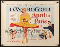 5g020 APRIL IN PARIS 1/2sh '53 pretty Doris Day and wacky Ray Bolger in France!