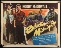5g044 BLACK MIDNIGHT 1/2sh '49 Budd Boetticher, Roddy McDowall, big cat and horse!