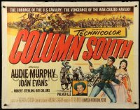 5g082 COLUMN SOUTH style B 1/2sh '53 cavalry man Audie Murphy against war-crazed Navajo!