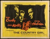 5g085 COUNTRY GIRL style A 1/2sh '54 Grace Kelly, Bing Crosby, William Holden, by Clifford Odets!