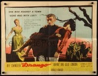 5g114 DRANGO style A 1/2sh '57 art of Jeff Chandler, a man against a town gone mad with lust!