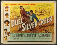 5g115 DUEL AT SILVER CREEK style A 1/2sh '52 Audie Murphy & Stephen McNally dared the outlaw guns!