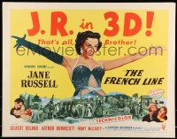 5g139 FRENCH LINE style A 3D 1/2sh '54 Howard Hughes, art of sexy Jane Russell in skimpy outfit!