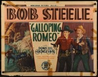 5g142 GALLOPING ROMEO 1/2sh '33 great images of western cowboy Bob Steele, Gabby Hayes!