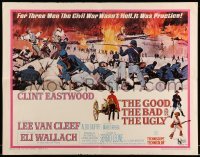 5g163 GOOD, THE BAD & THE UGLY 1/2sh '68 Clint Eastwood, Lee Van Cleef, Wallach, Leone classic!